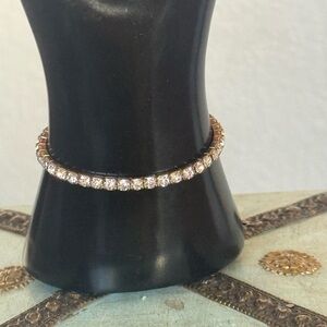 EUC Gold-Tone Rhinestone Bracelet